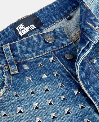 The Kooples F BLUE ELECTRIC blue straight studded jeans