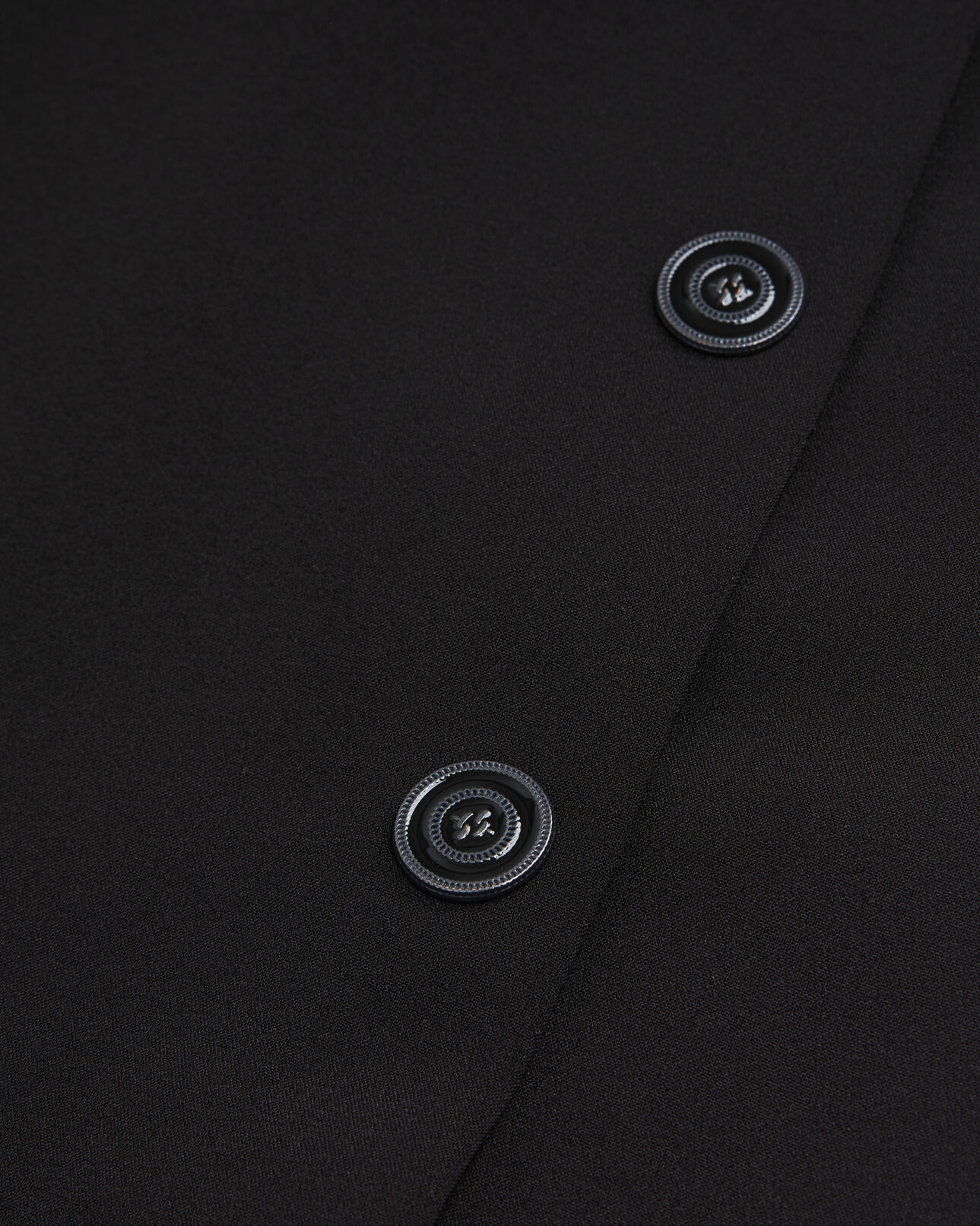 The Kooples WOMEN BLACK short black crepe skirt