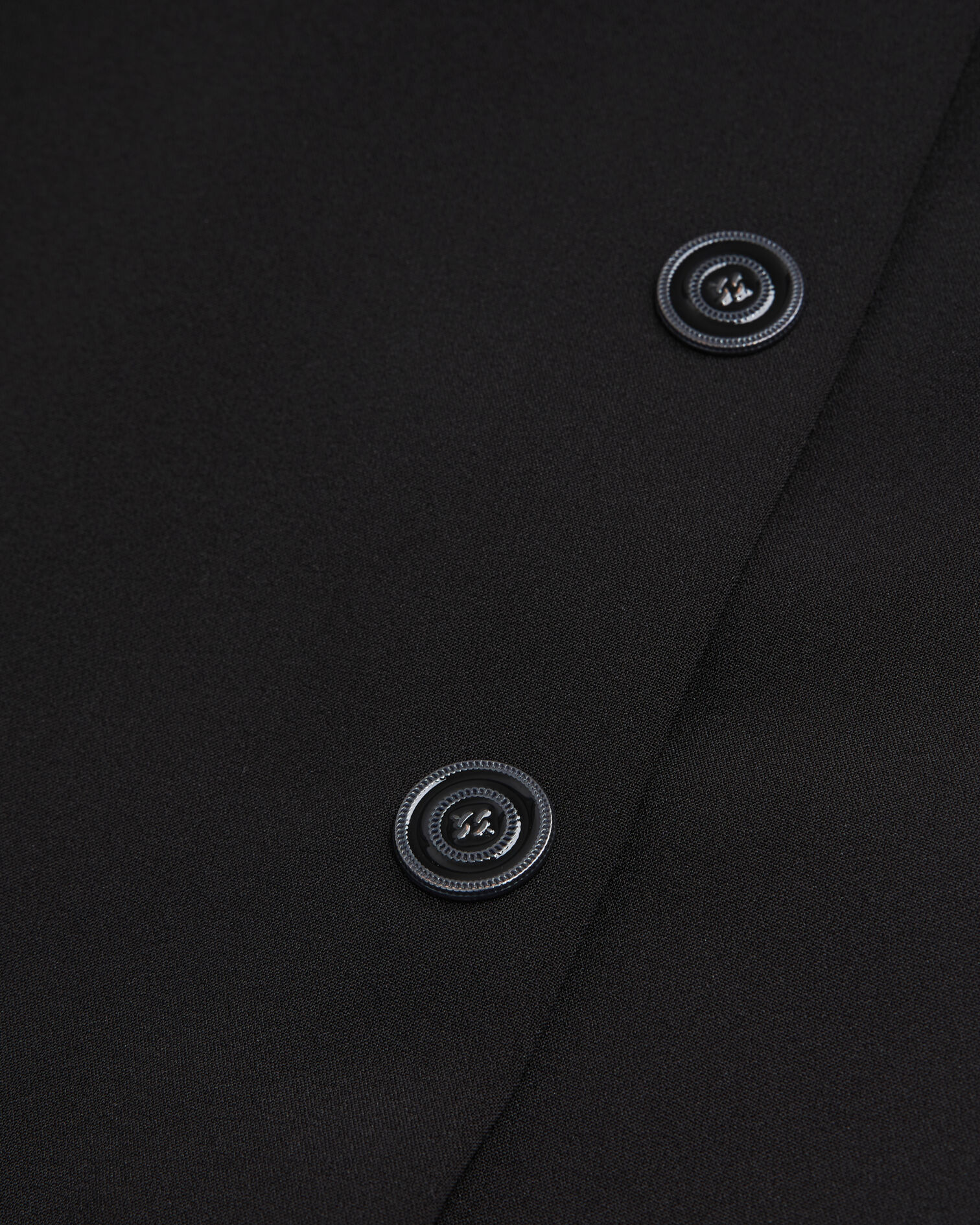 Short black crepe skirt, BLACK, hi-res image number null