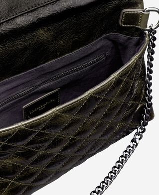 The Kooples F OLIVE heritage small green leather pouch