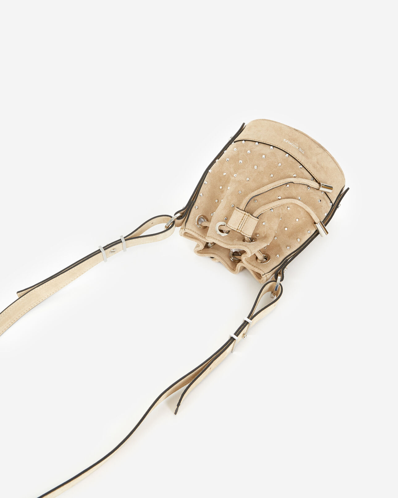 The Kooples FEMME BEIGE sac small tina beige à clous