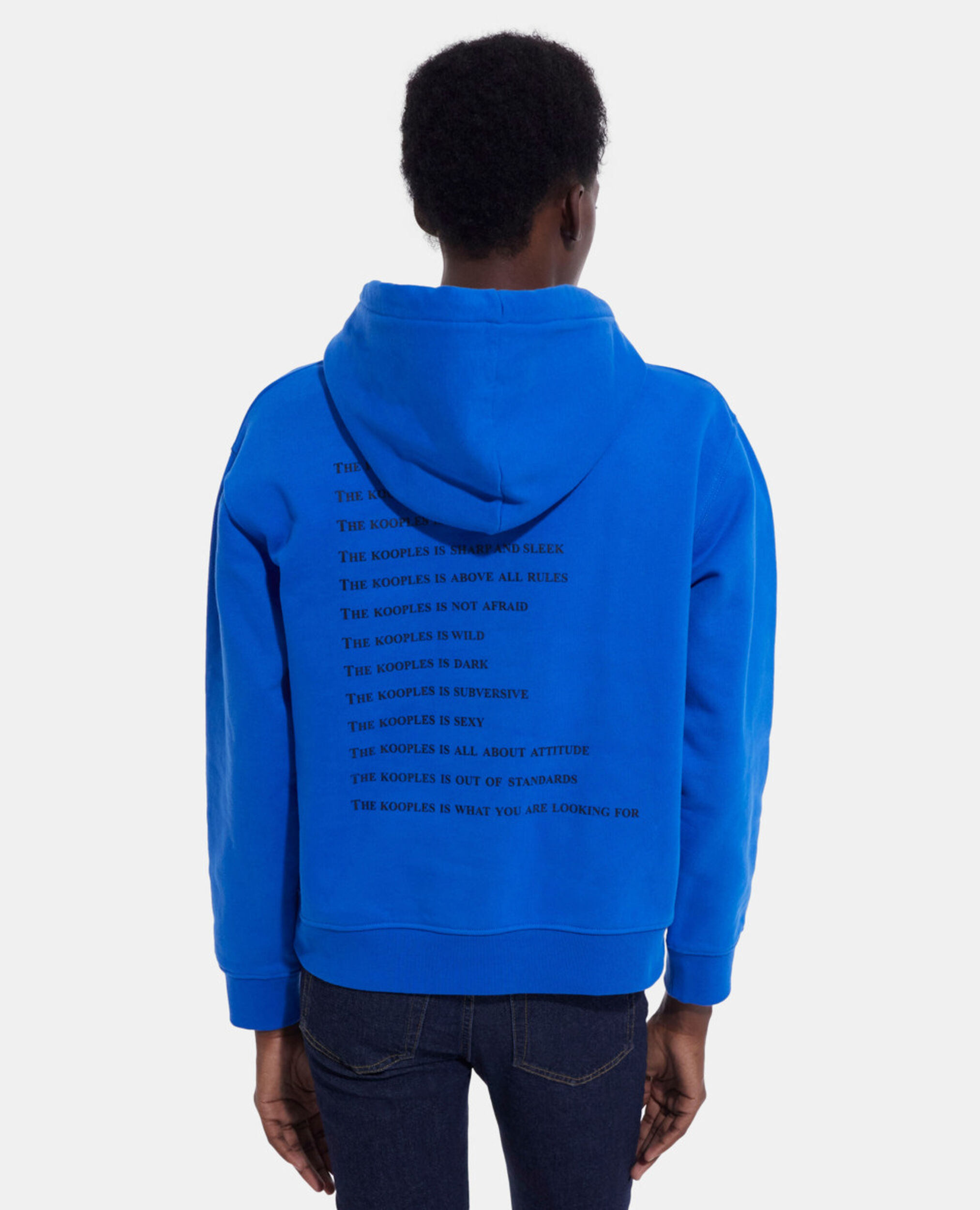 Blaues Sweatshirt mit "What is"-Schriftzug, INK BLUE, hi-res image number null