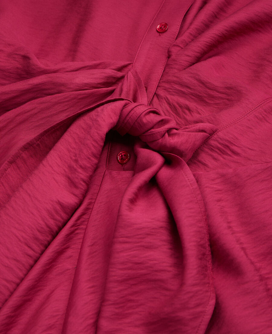 robe courte rose avec drapé