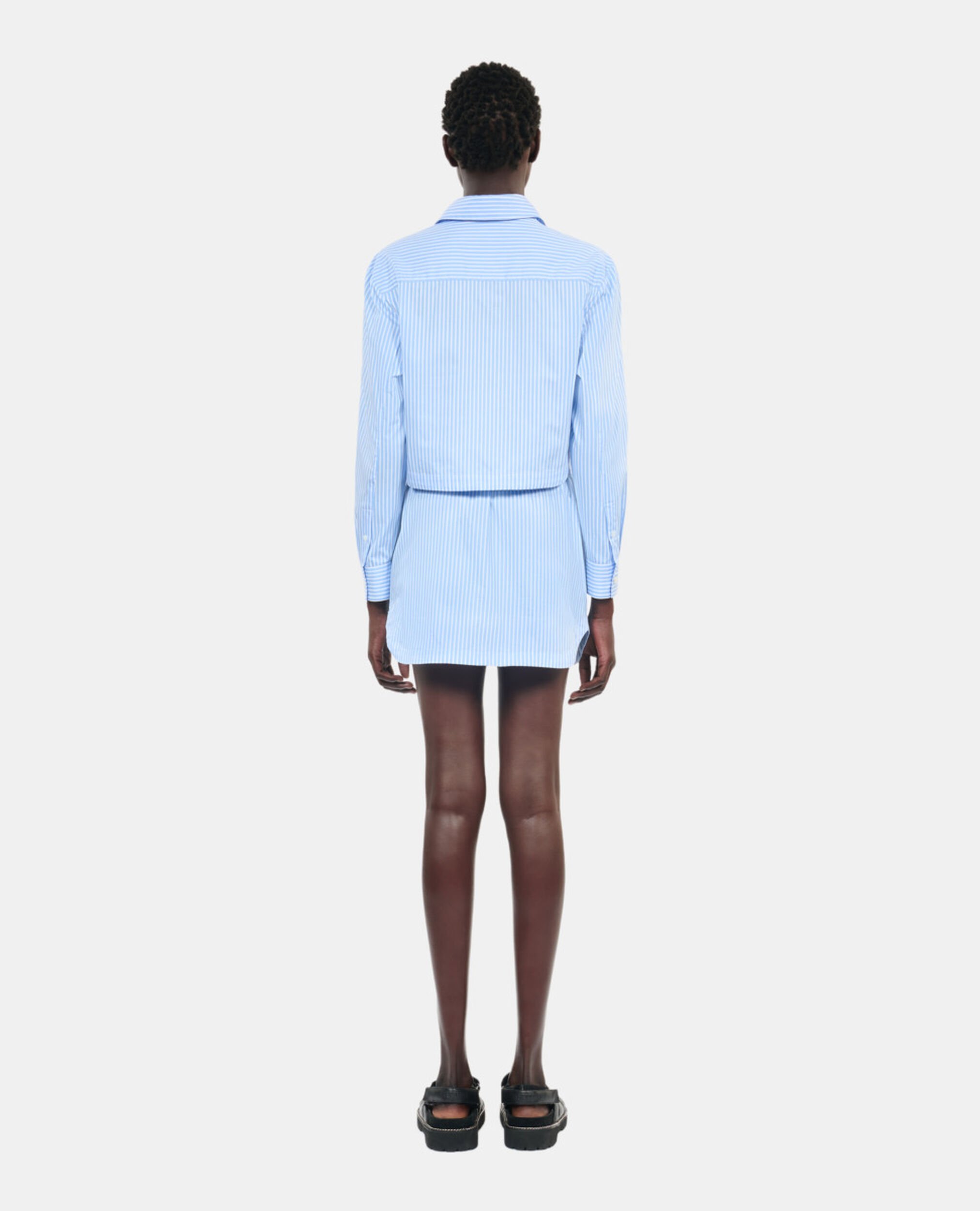 Chemise courte à rayures, BLUE WHITE, hi-res image number null