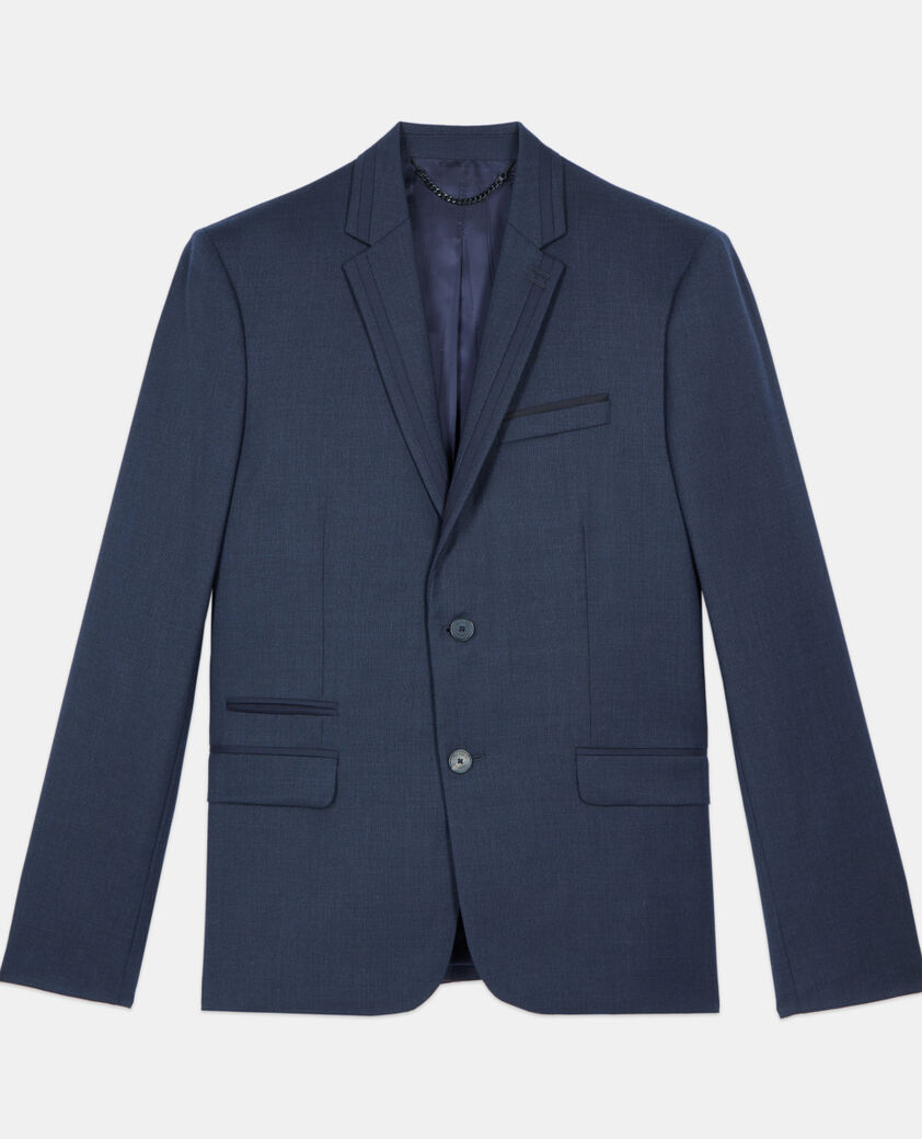 The Kooples HOMME NAVY veste de costume en laine bleu marine
