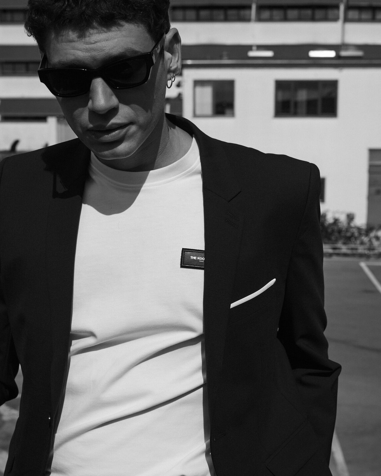 The Kooples MEN NAVY navy blue stretch wool suit jacket 