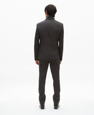 The Kooples HERREN BLACK GREY anzugjacke aus wollgemisch mikrokaro schwarz