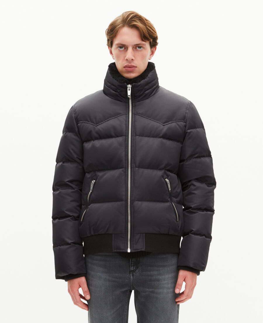The Kooples MEN STONE down jacket with grey fur collar