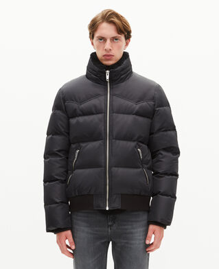 The Kooples MEN STONE down jacket with grey fur collar