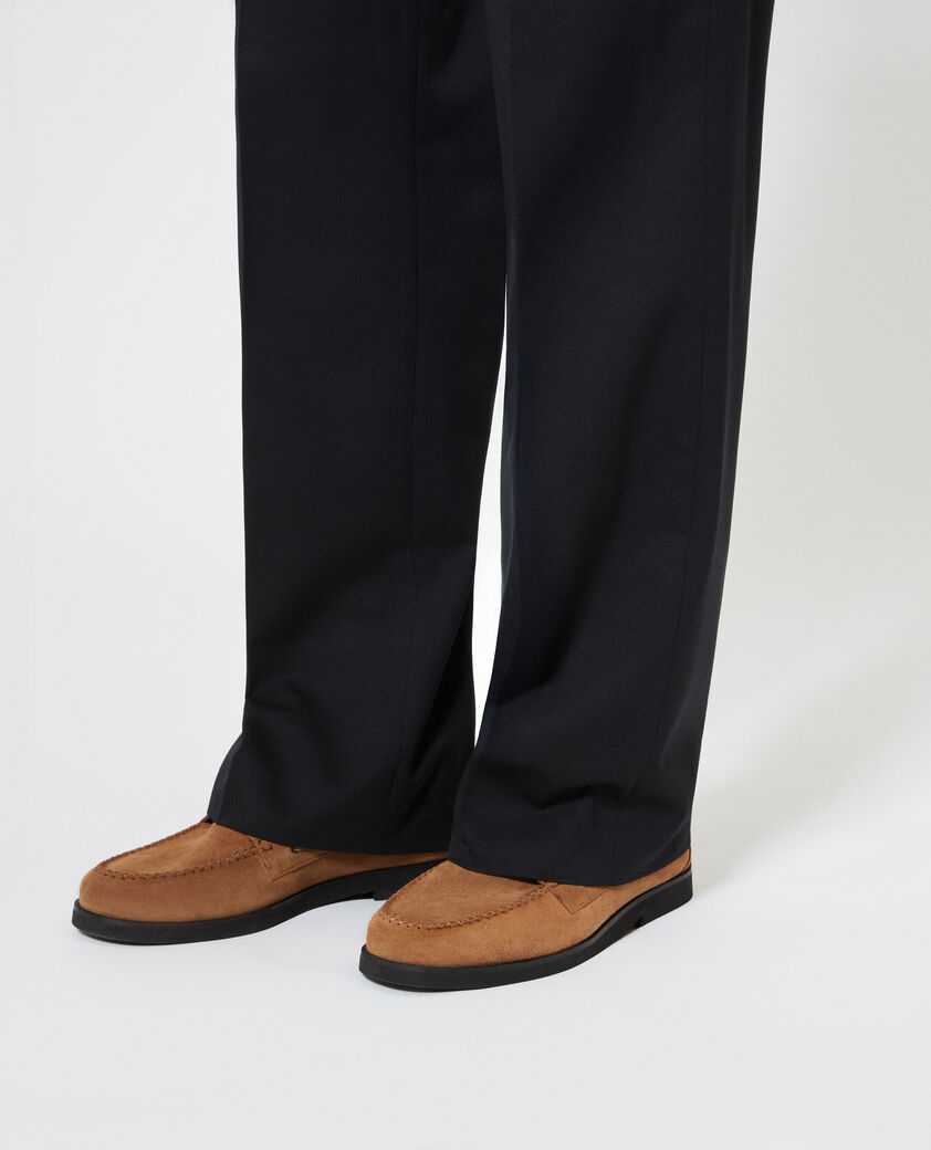 The Kooples H COGNAC cognac suede loafers