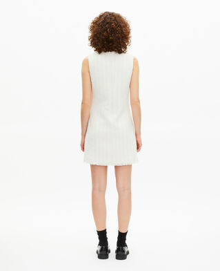 The Kooples WOMEN ECRU short dress in ecru tweed