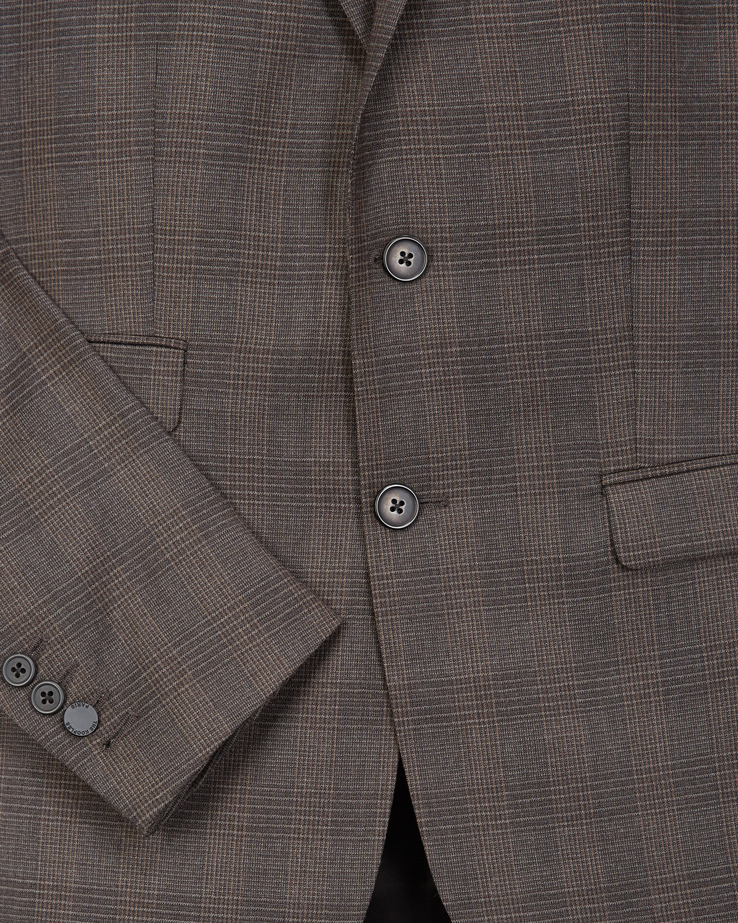 Veste laine grise à carreaux, DARK GREY, hi-res image number null