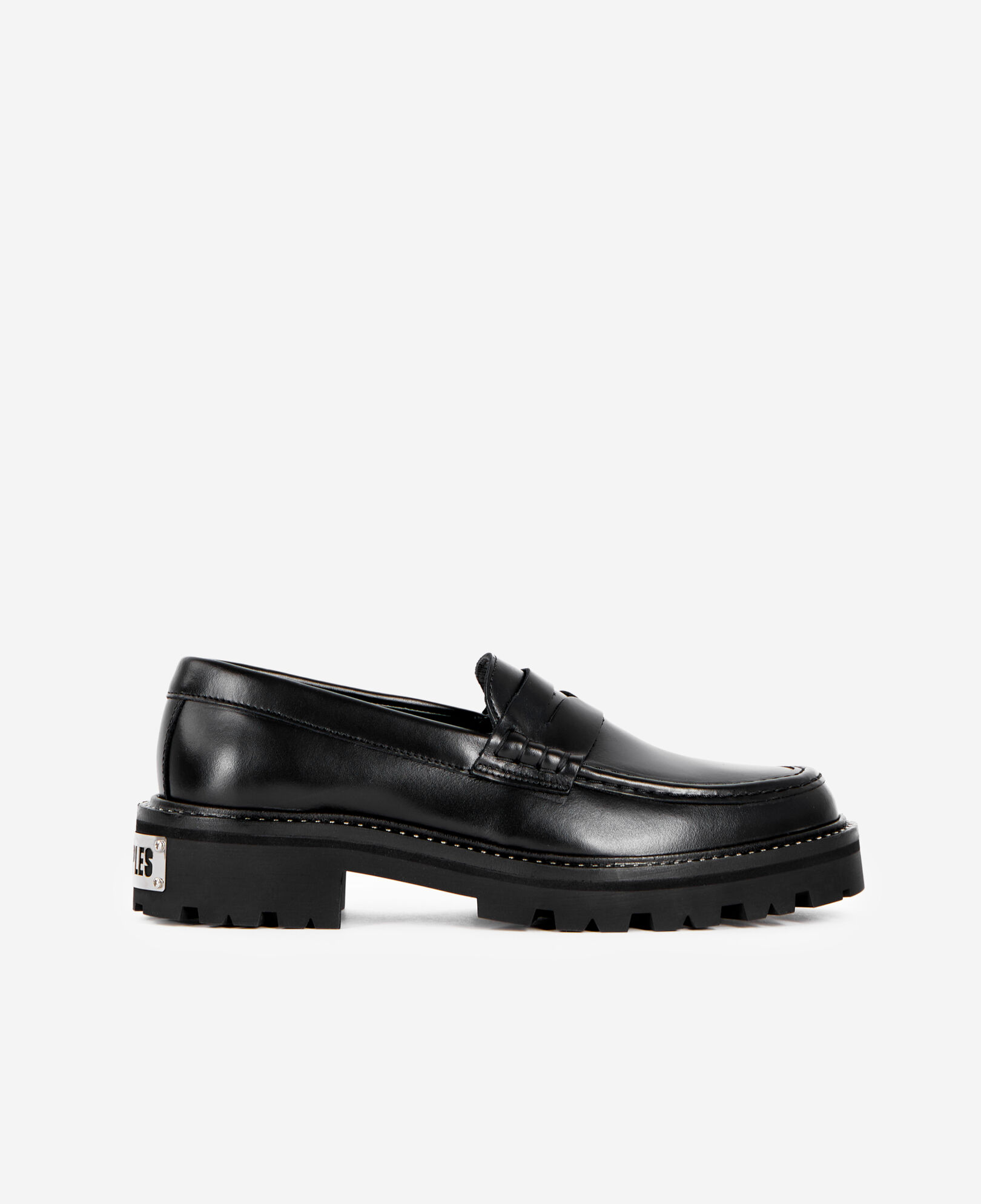The Kooples FEMME BLACK mocassins en cuir noir