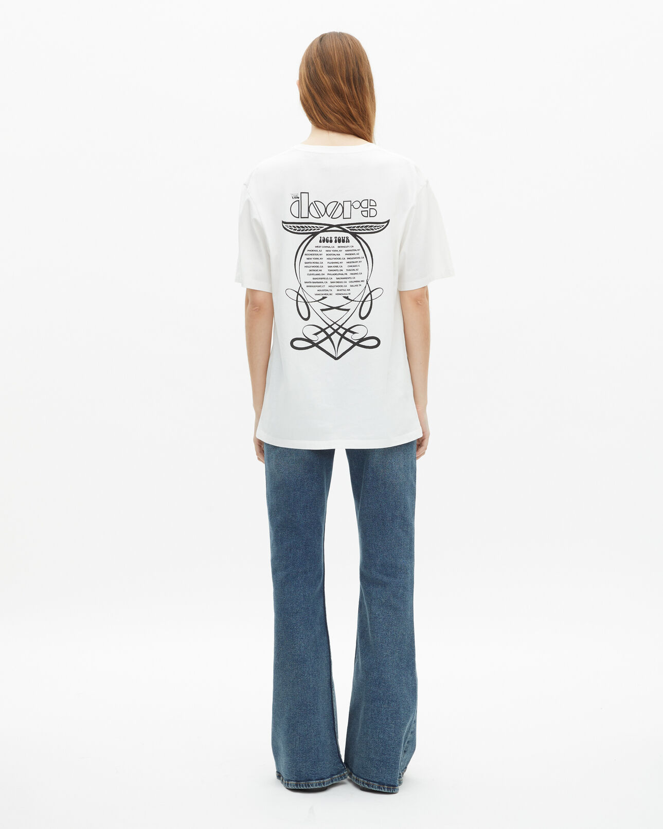 The Kooples UNISEX ECRU ecrufarbenes t-shirt von the doors x the kooples