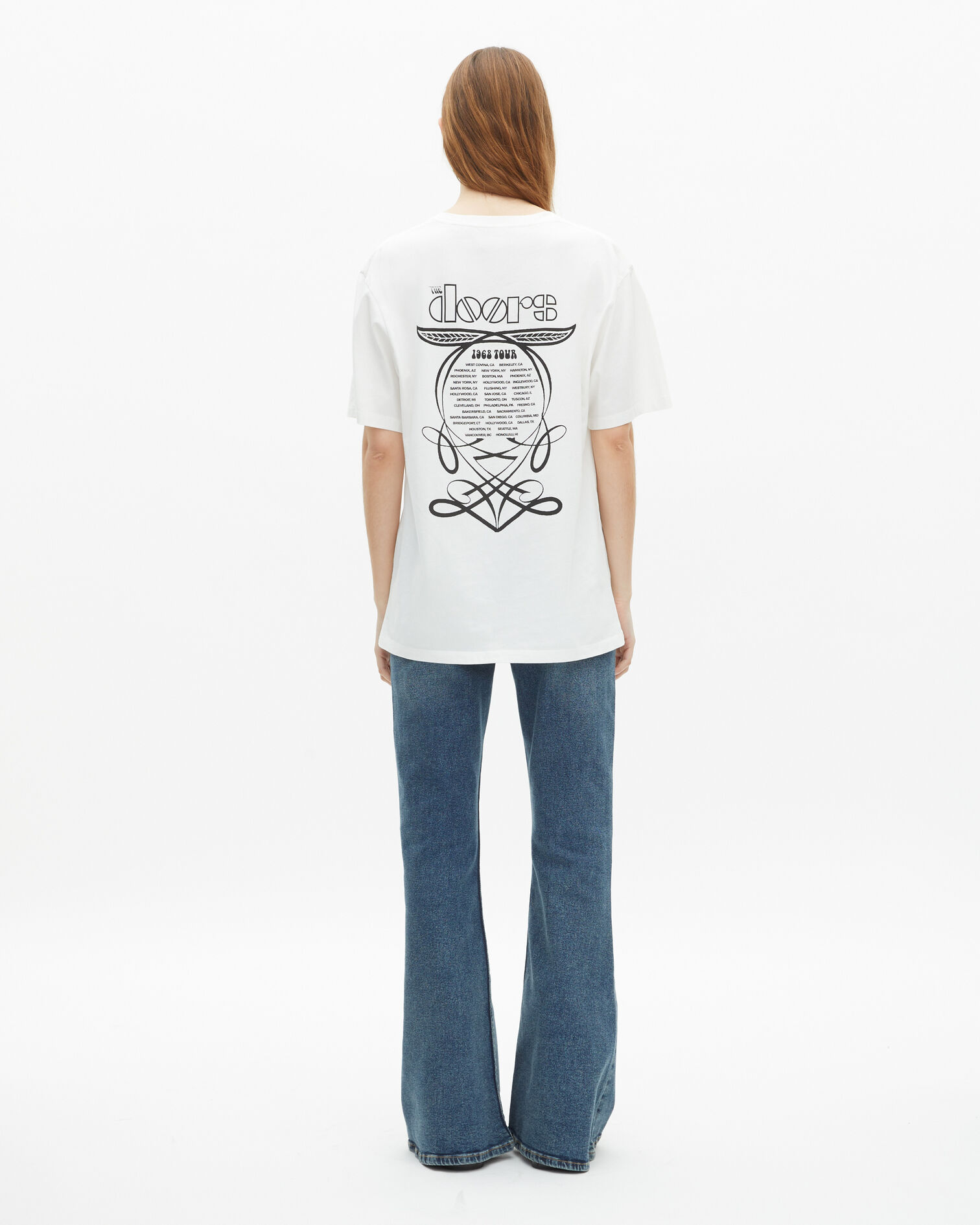 Ecrufarbenes T-Shirt von The Doors X The Kooples, ECRU, hi-res image number null
