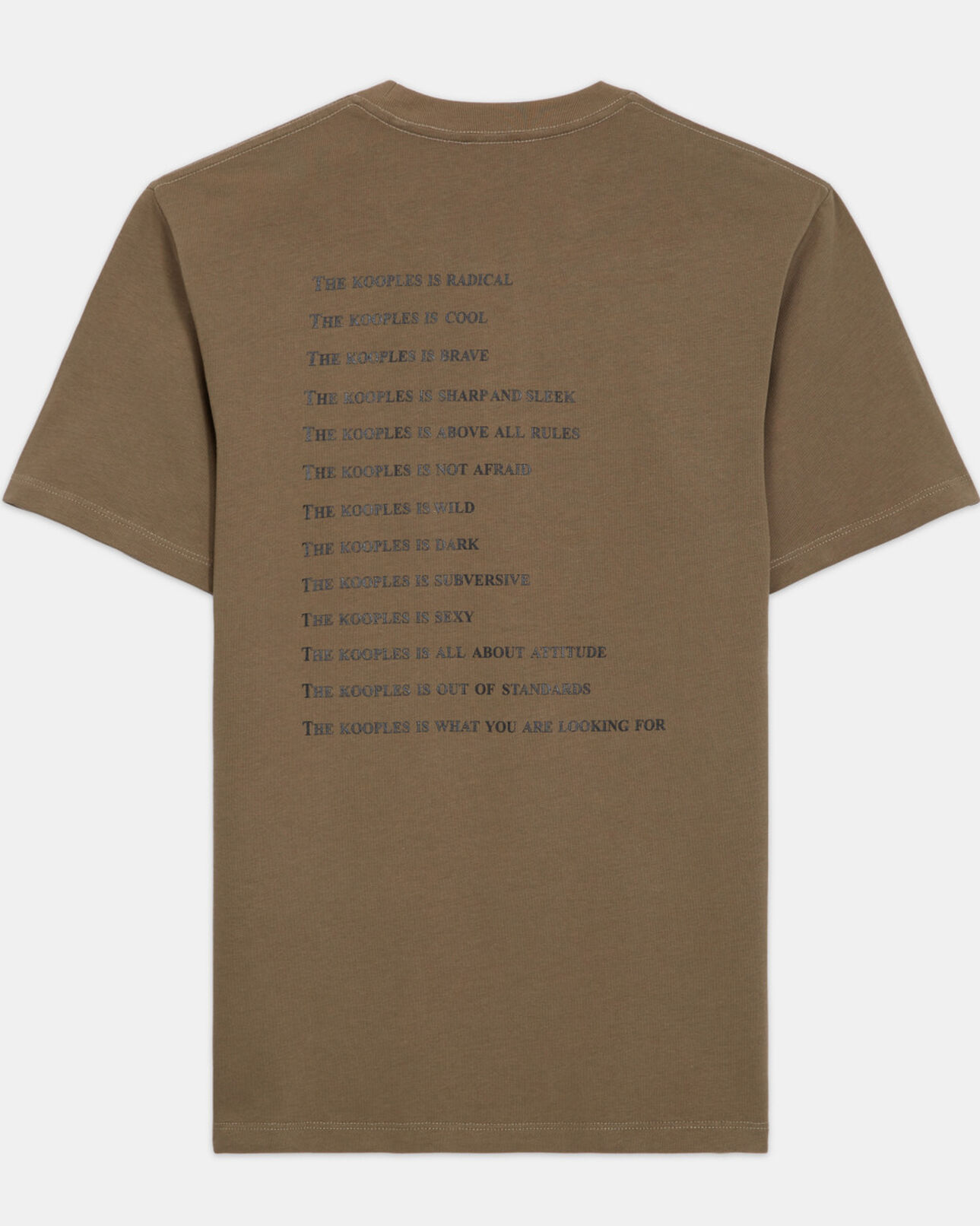 The Kooples MEN ALGUE khaki and leopard print what is t-shirt