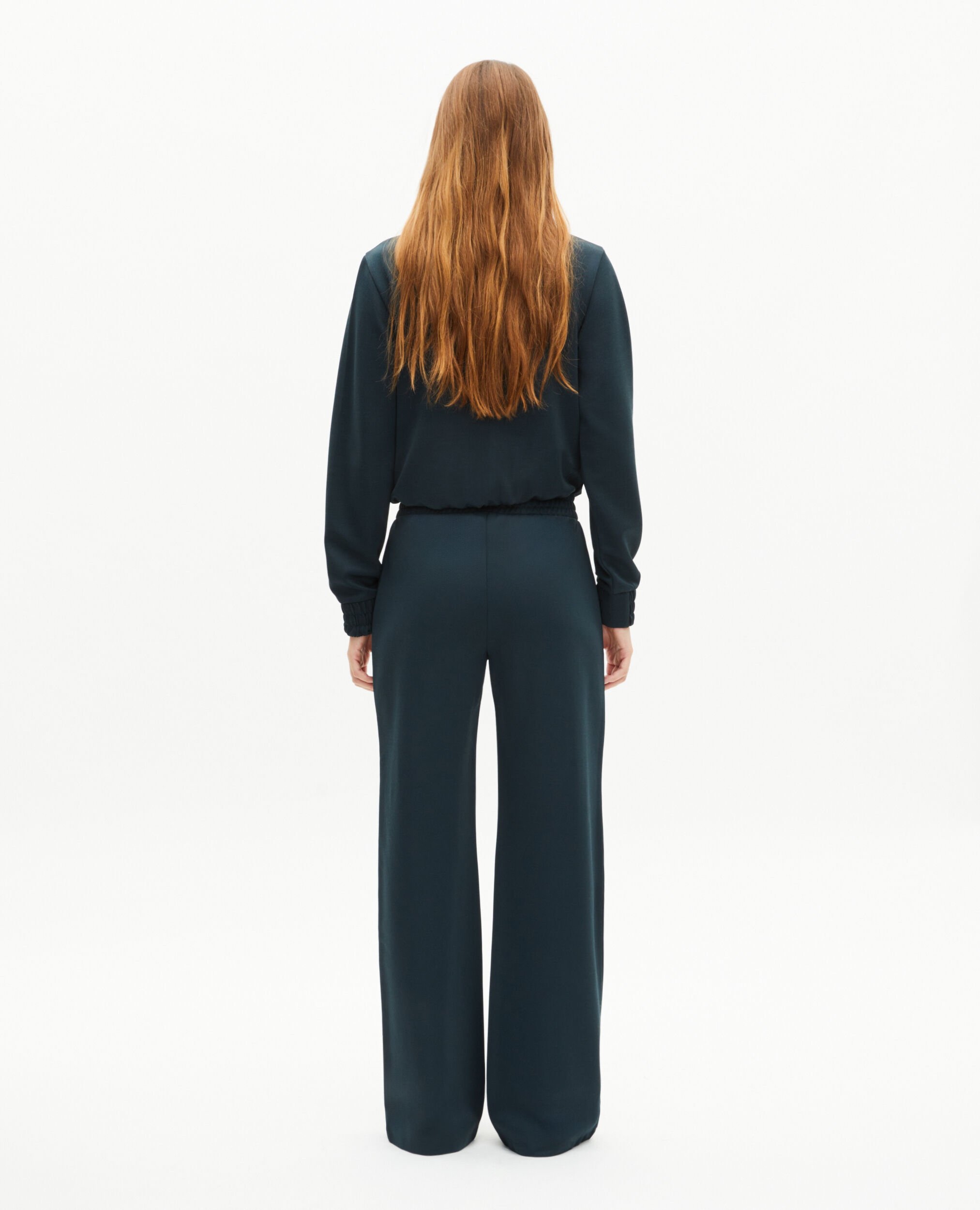 Dark green straight jogging bottoms, FOREST, hi-res image number null