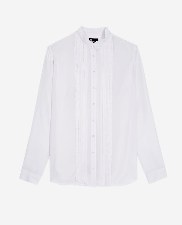 white flowing shirt