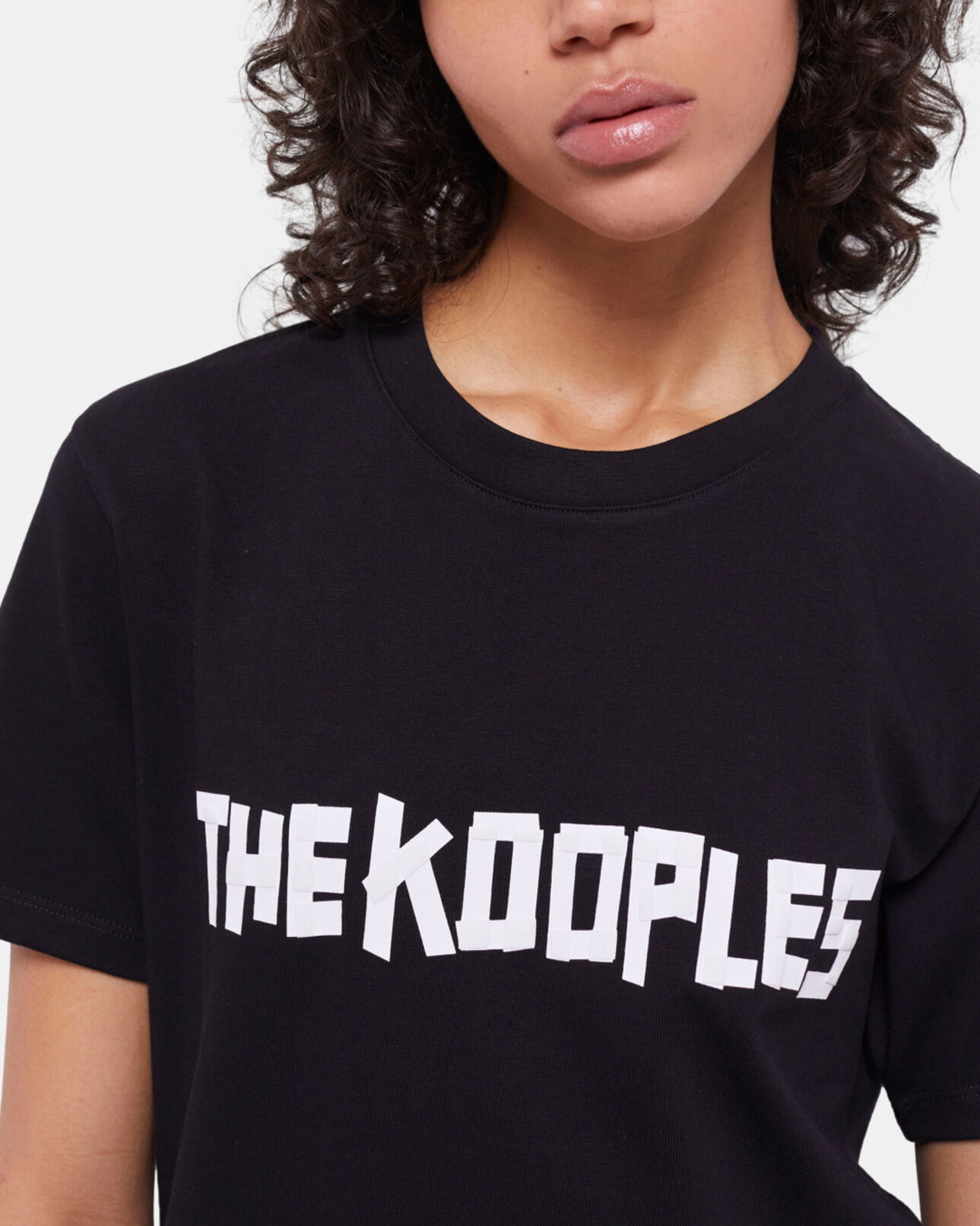 The Kooples WOMEN BLACK black t-shirt with logo