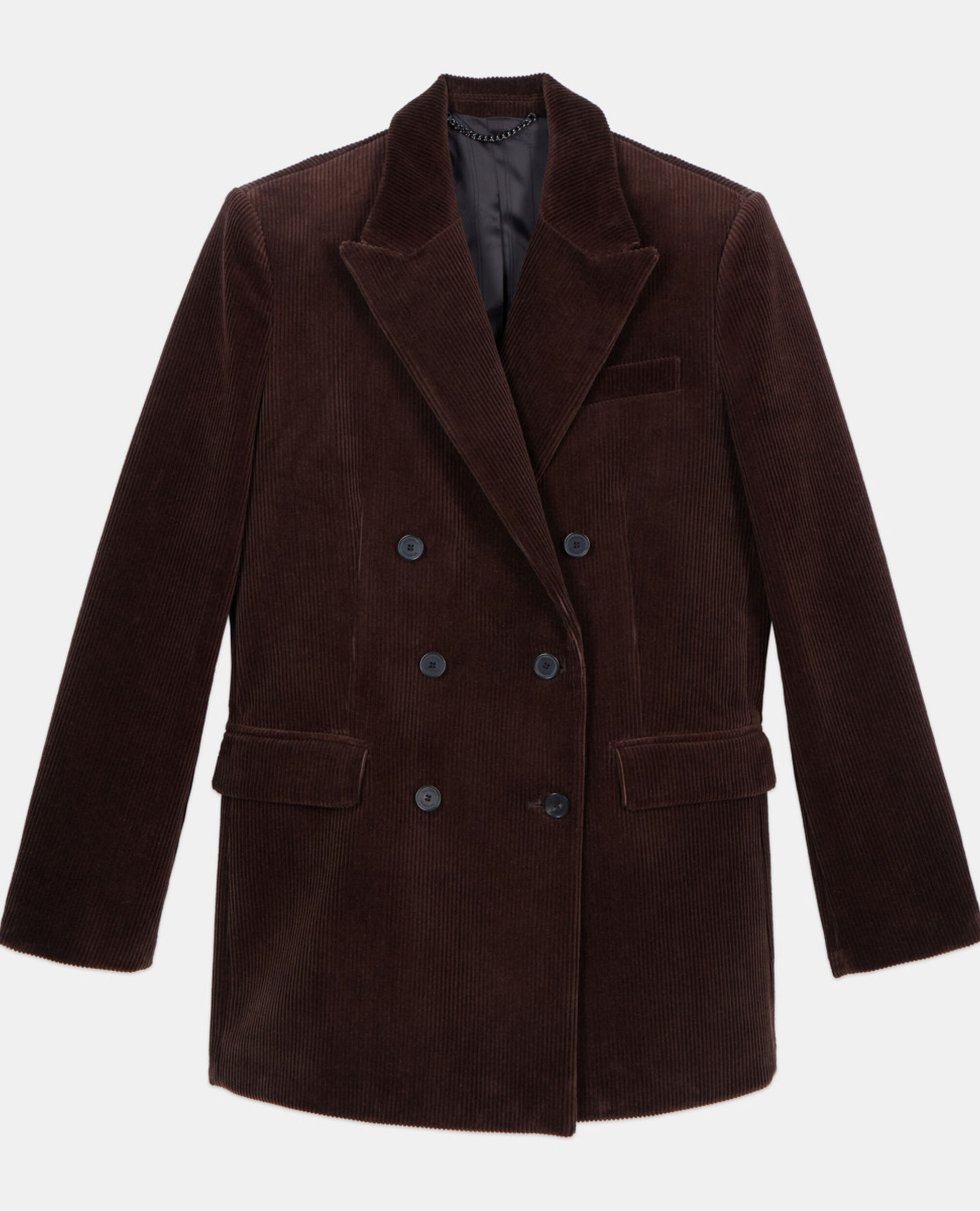 Brown corduroy suit jacket, BROWN, hi-res image number null