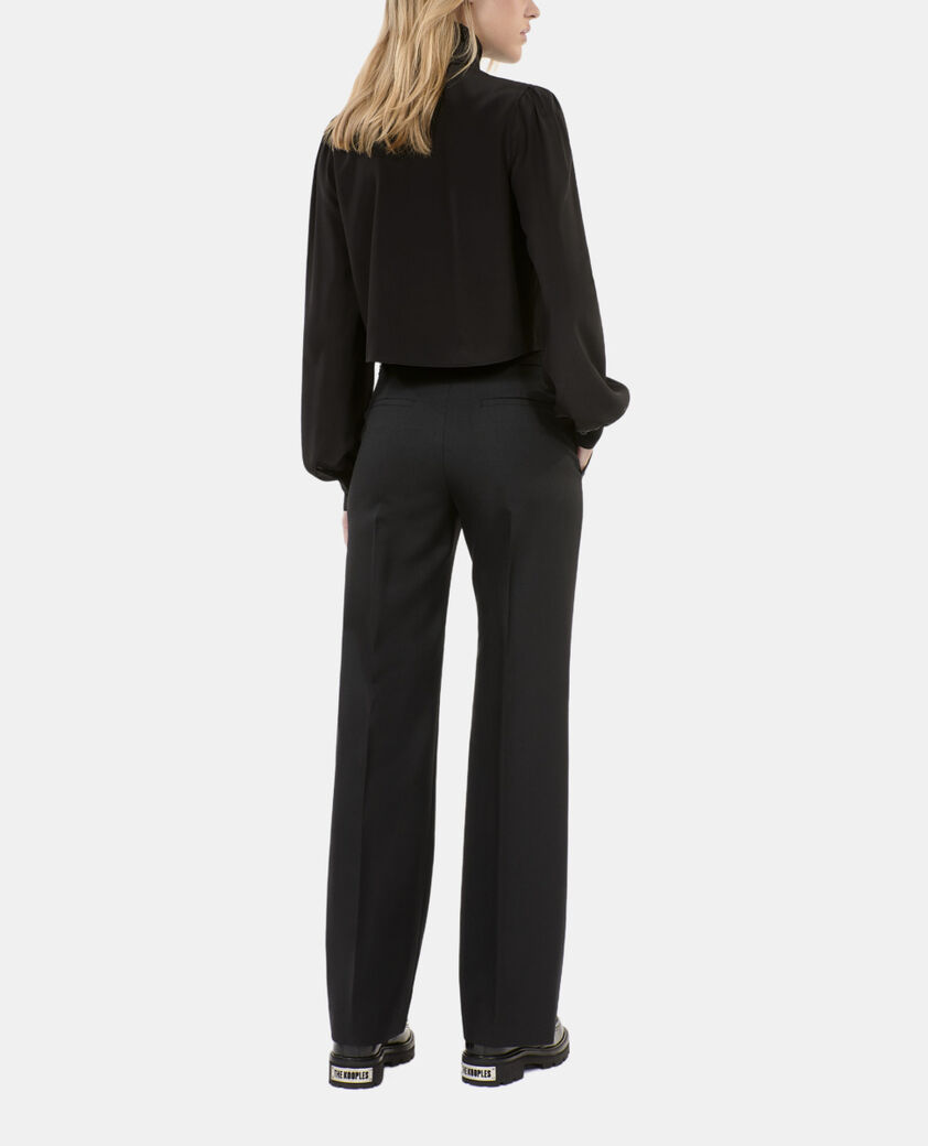 The Kooples MUJER BLACK pantal&oacute;n recto negro