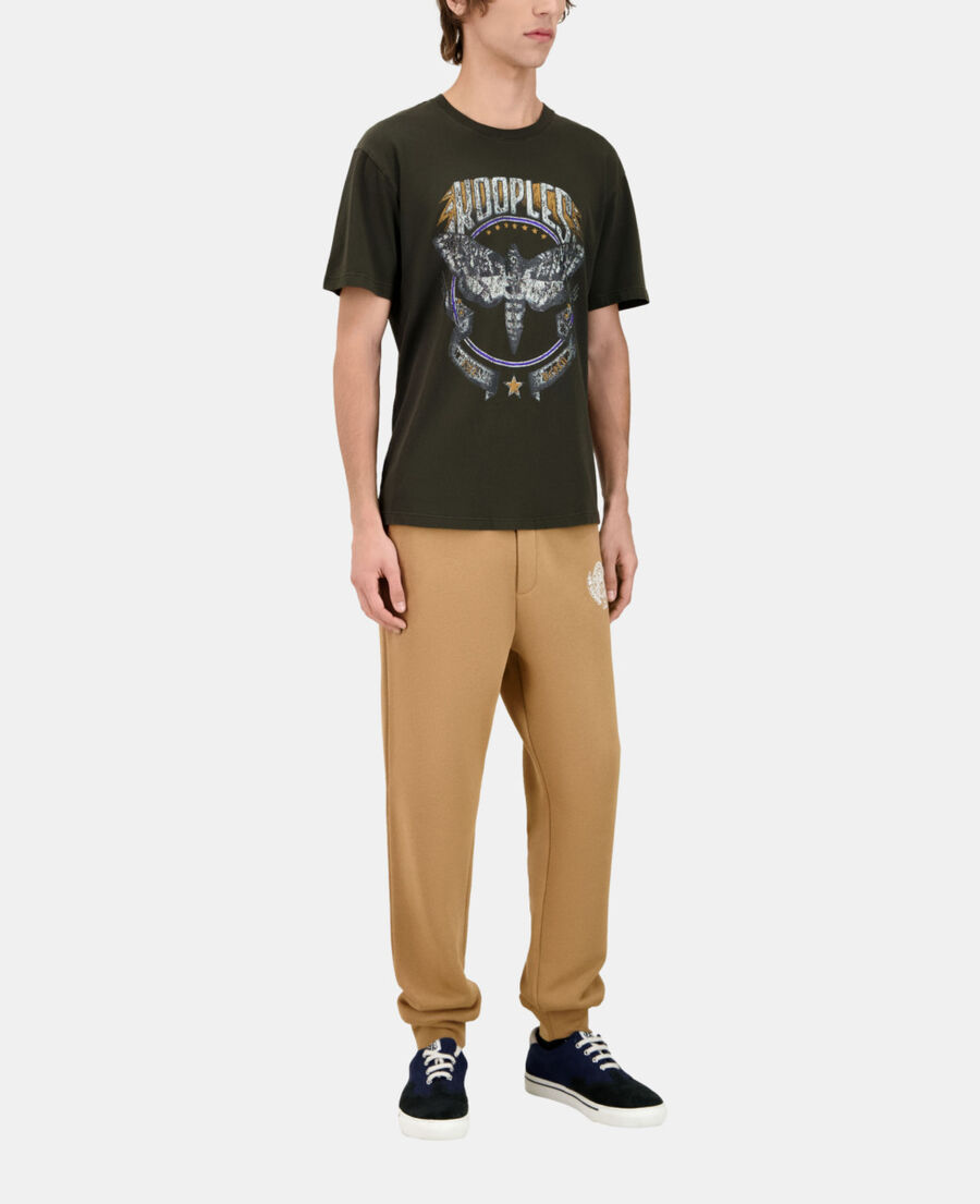 The Kooples HOMME DARK GREEN t-shirt avec sérigraphie vert