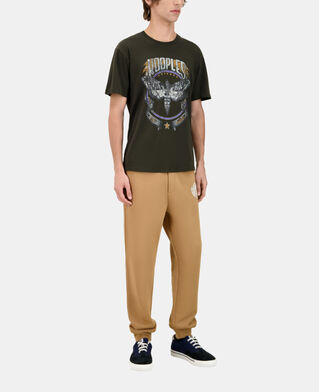 The Kooples HOMME DARK GREEN t-shirt avec sérigraphie vert