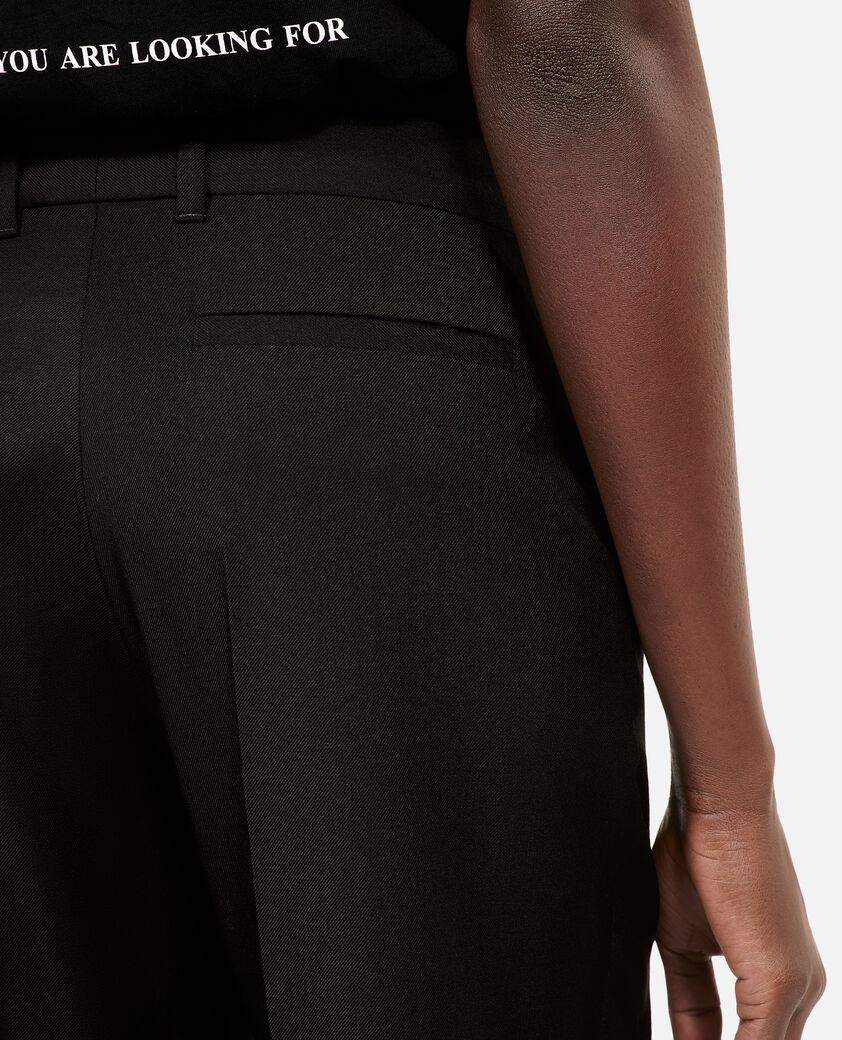 The Kooples FEMME BLACK pantalon tailleur en laine coupe droite noir 