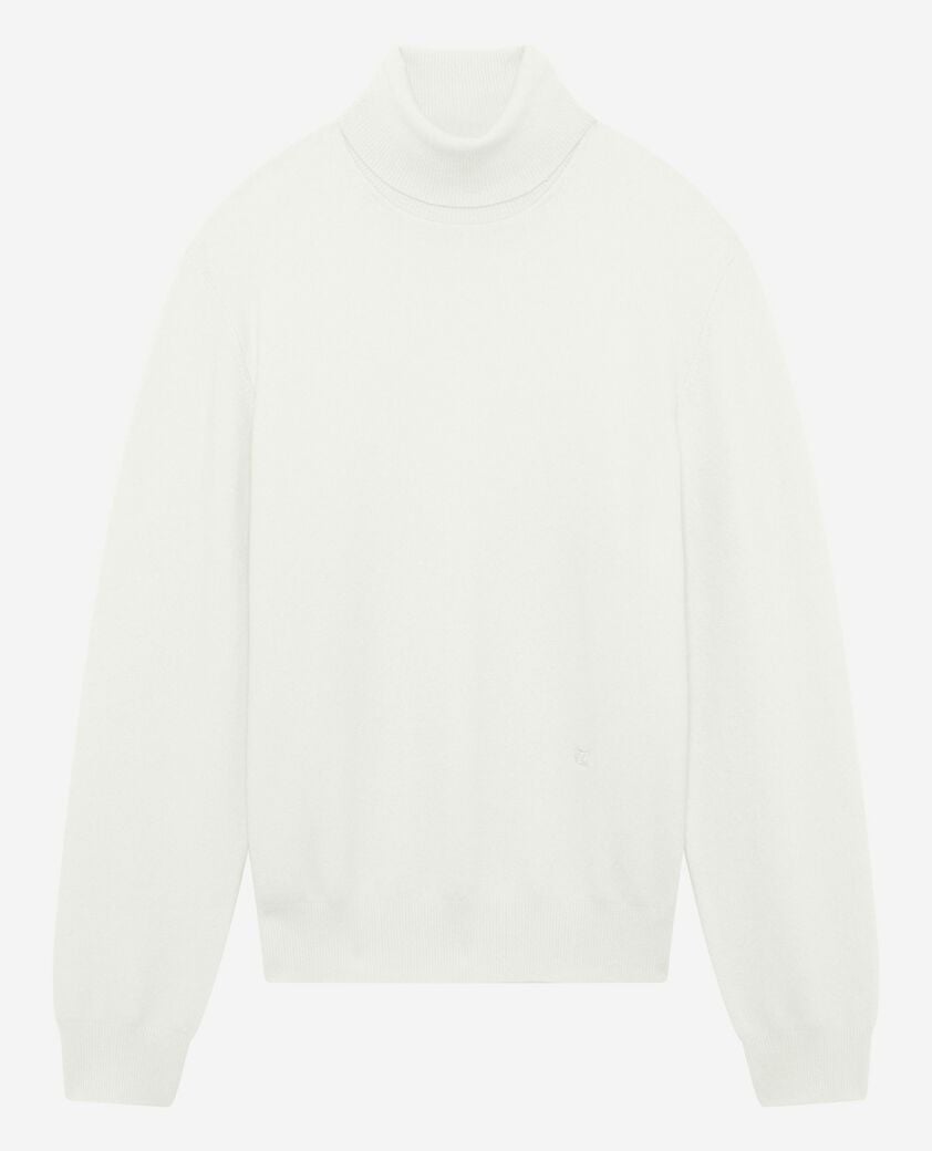 The Kooples HOMME ECRU pull col roulé en cachemire écru