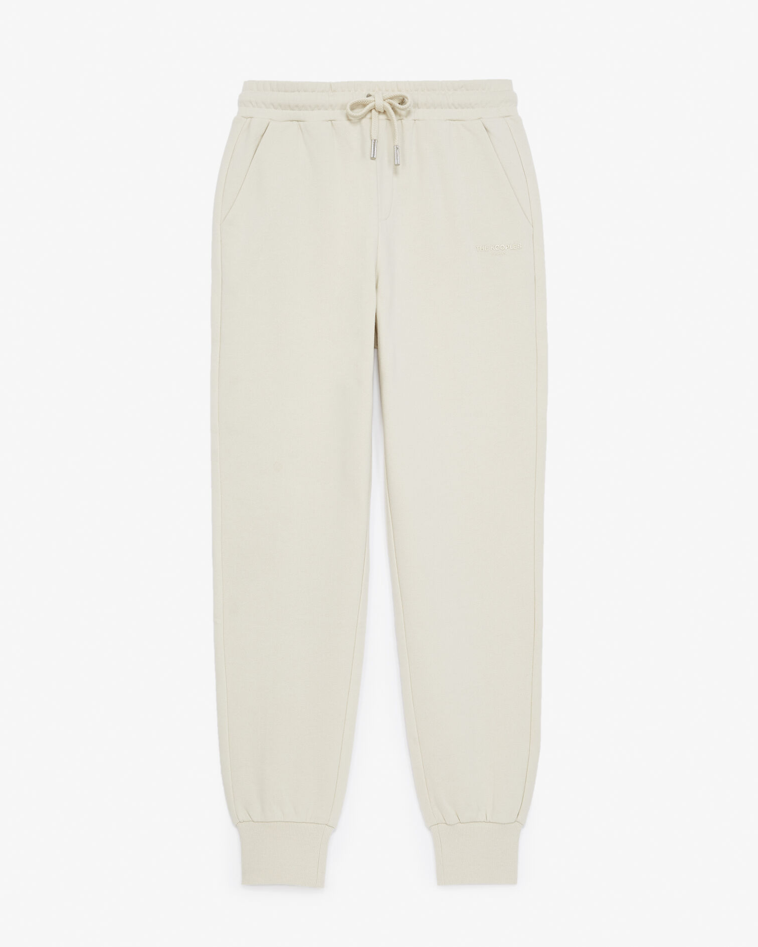 Ecru joggers with The Kooples logo, ECRU, hi-res image number null