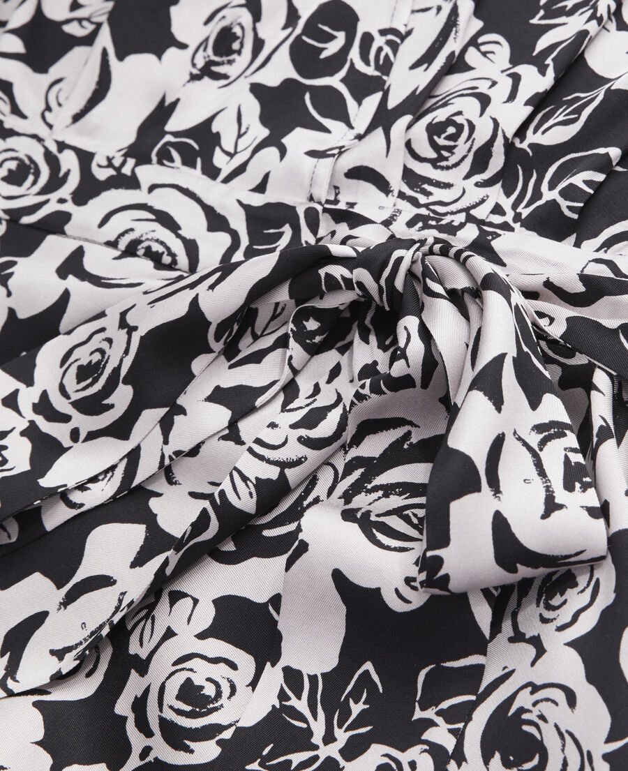 robe portefeuille courte imprimée