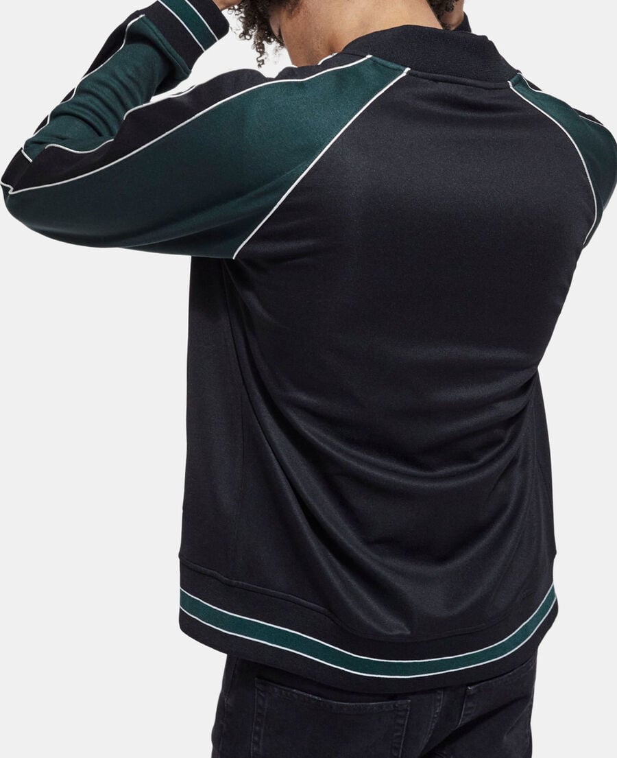 The Kooples MEN VERT BOUTEILLE two-tone zipped sweatshirt