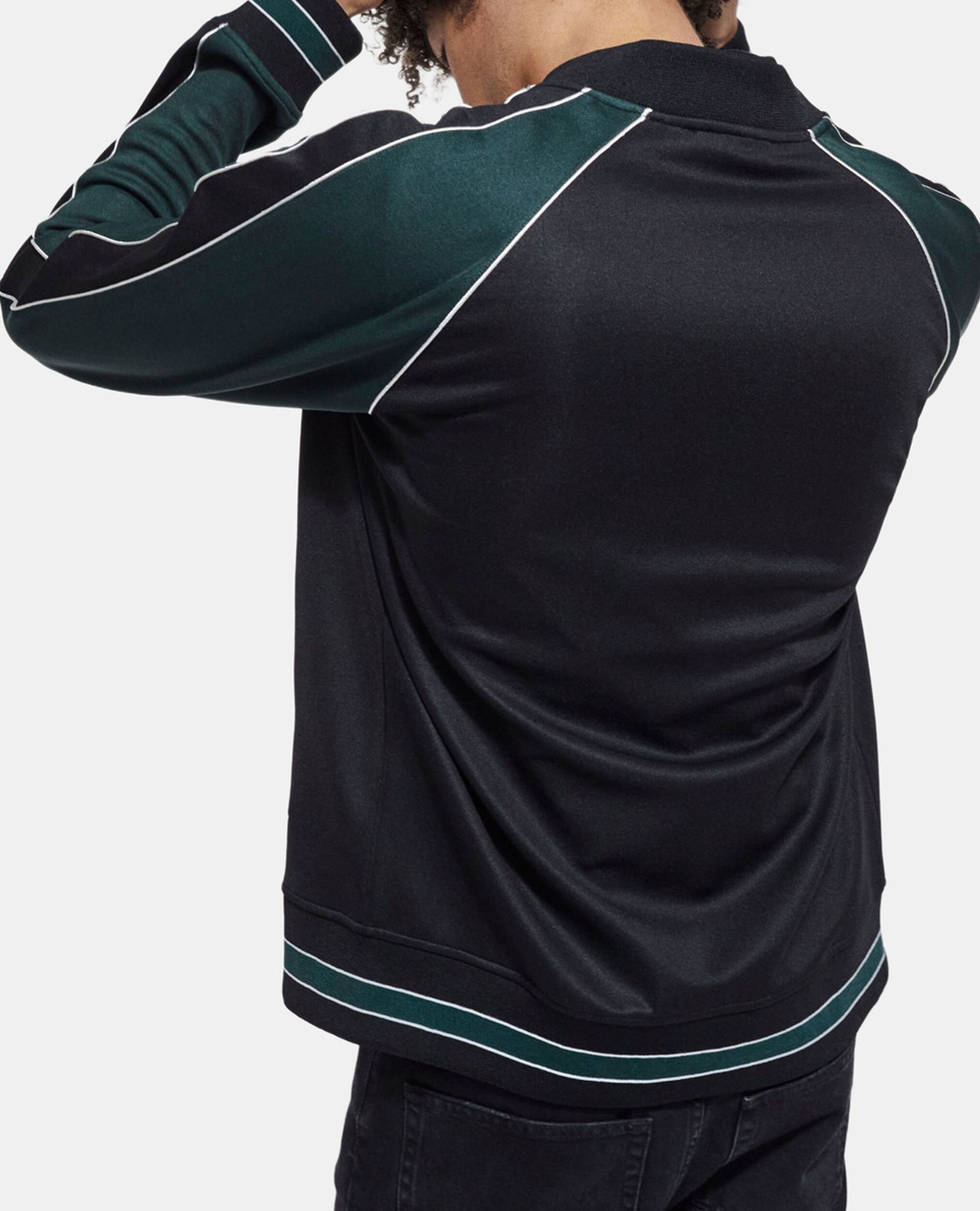 Two-tone zipped sweatshirt, VERT BOUTEILLE, hi-res image number null