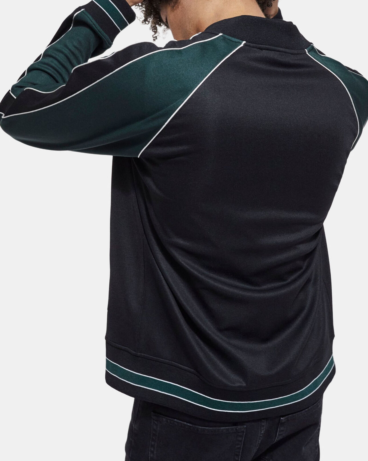 The Kooples HOMME VERT BOUTEILLE sweatshirt zippé bicolore
