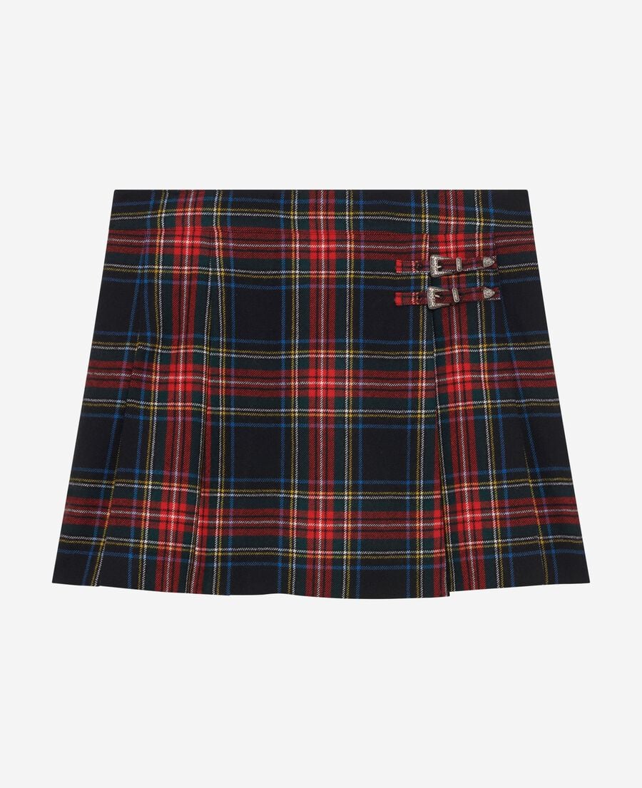 The Kooples FEMME ROUGE NOIR jupe courte motif tartan rouge et noire