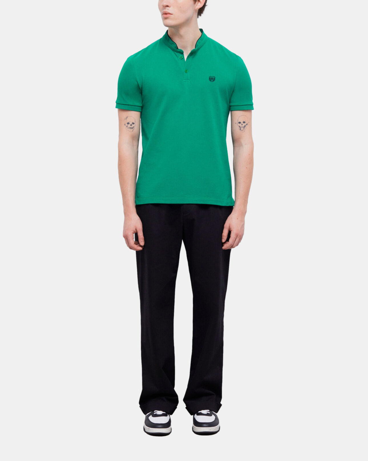 The Kooples HOMME APPLE polo col officier vert