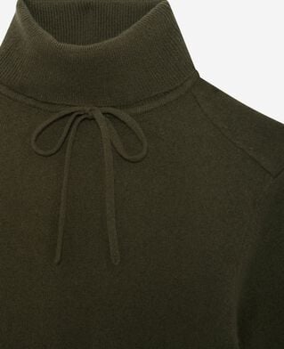 The Kooples WOMEN KAKI khaki cashmere turtleneck sweater