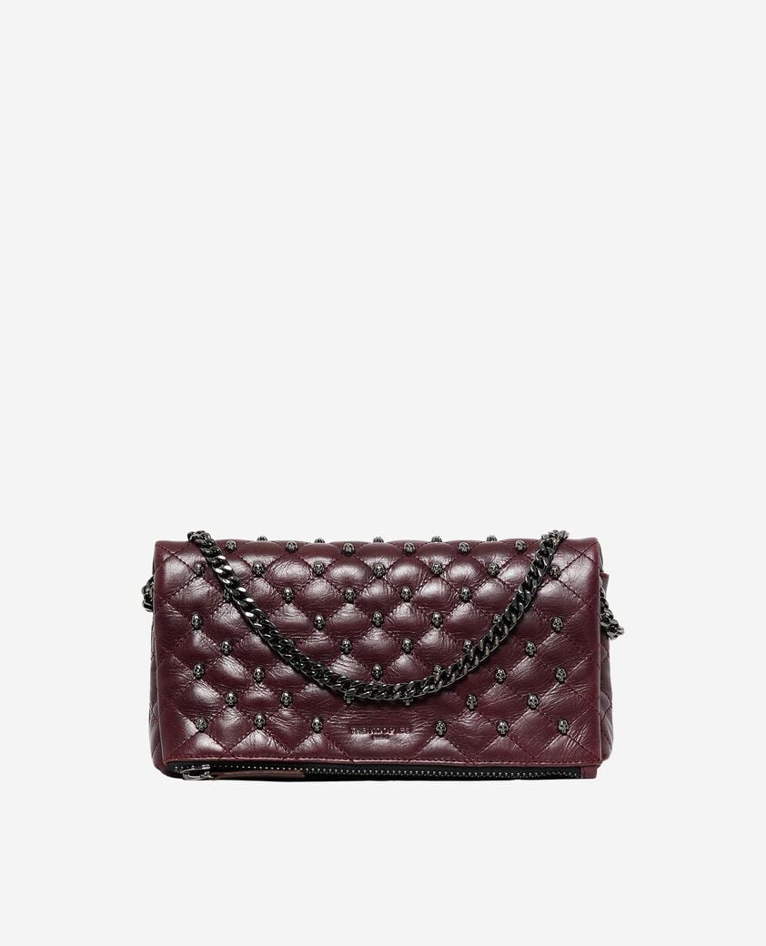 The Kooples DAMEN BURGUNDY erbschaftsmappe small aus bordeauxrotem leder