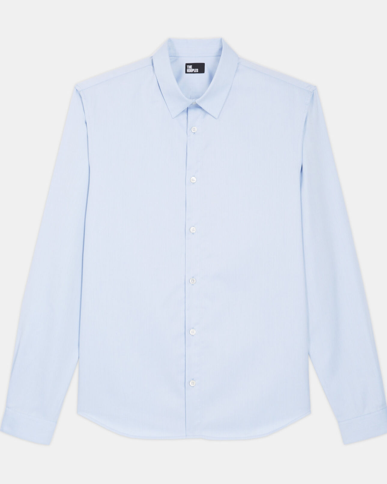 The Kooples HERREN SKY blaues hemd mit klassischer kragen
