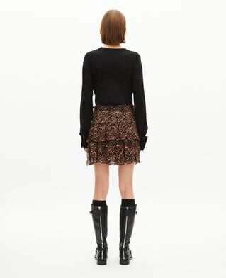 The Kooples DAMEN LEOPARD kurzer rock mit volants im leopardenmuster