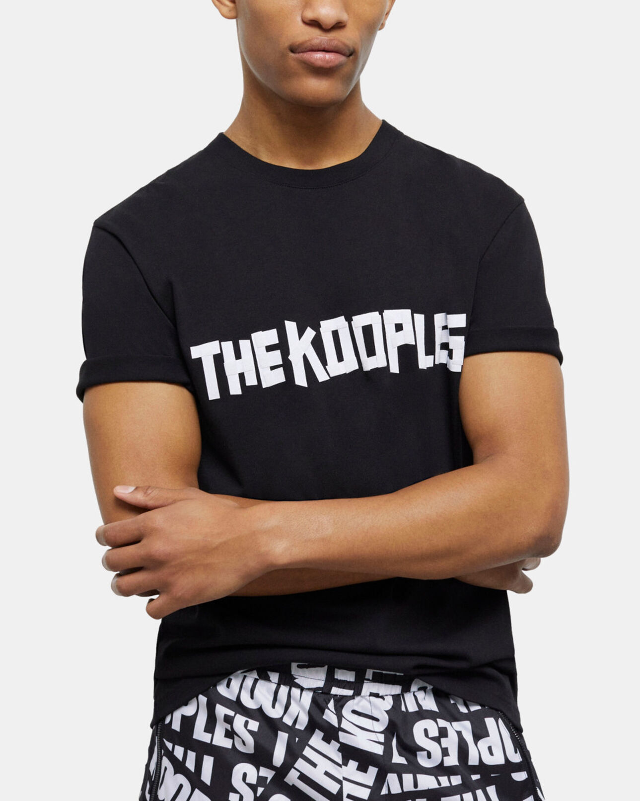 The Kooples HOMME BLACK t-shirt homme logo the kooples noir