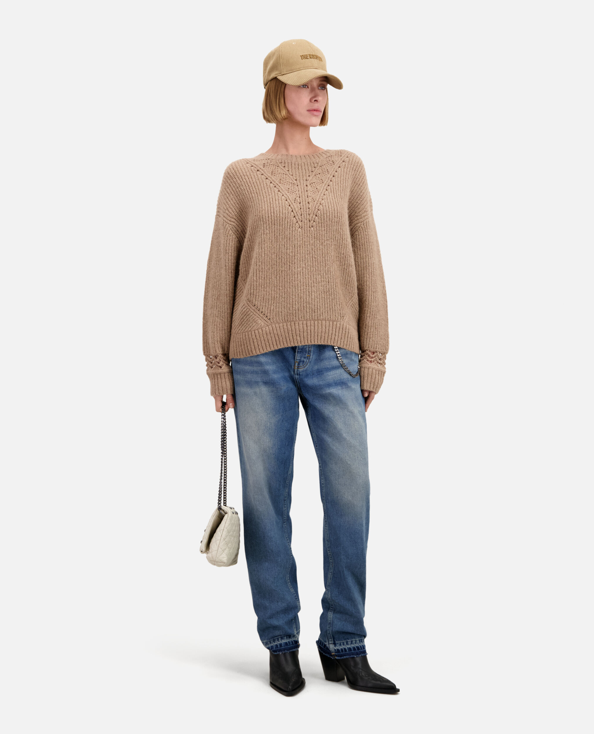 Camel wool-blend sweater, BROWN-BEIGE, hi-res image number null