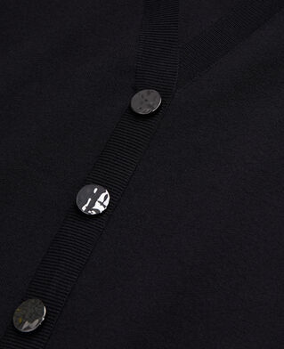 The Kooples WOMEN BLACK ecru sweater with buttoning on the back
