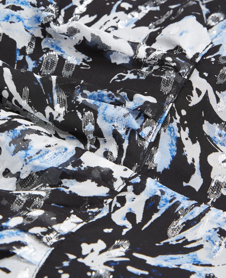 The Kooples DAMEN BLUE WHITE kurzes kleid weiß und blau print