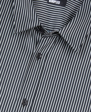 The Kooples HOMME BLACK WHITE chemise &agrave; rayures noires et blanches