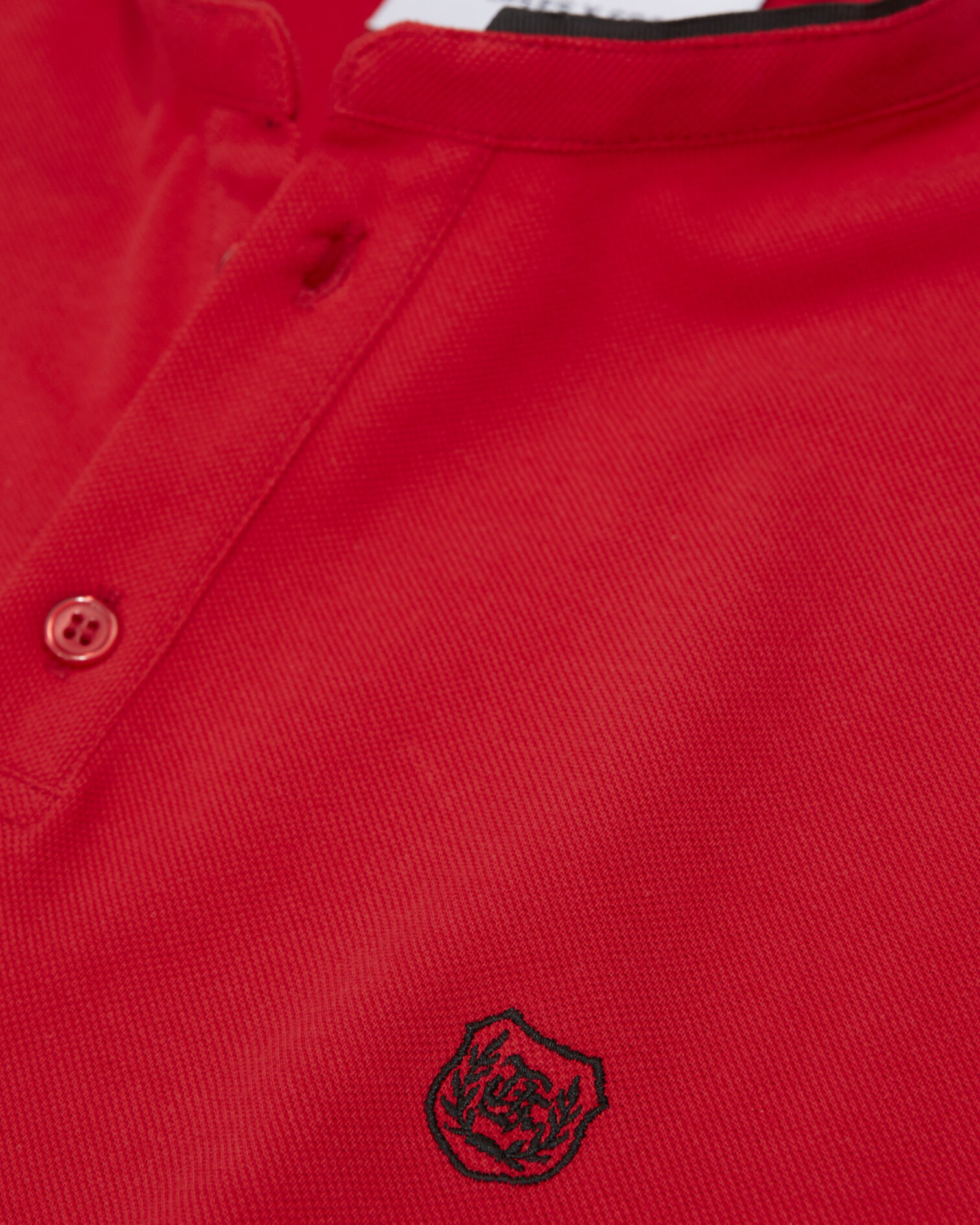 Red polo shirt with black detail, RED / BLACK, hi-res image number null