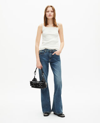 The Kooples MUJER ECRU camiseta acanalada blanco crudo