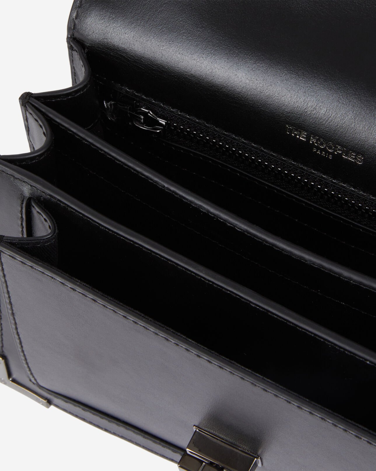 The Kooples WOMEN BLACK small emily bag in black leather with stars