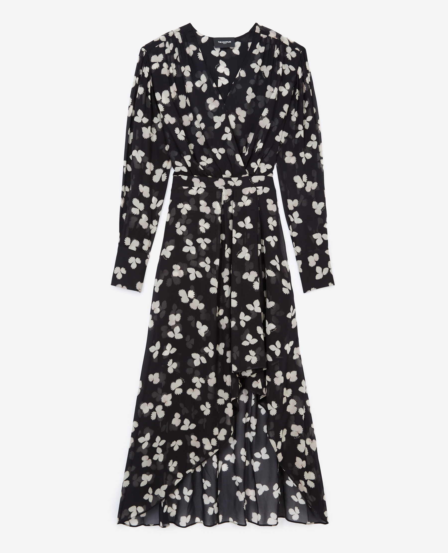 The kooples long best sale floral wrap dress