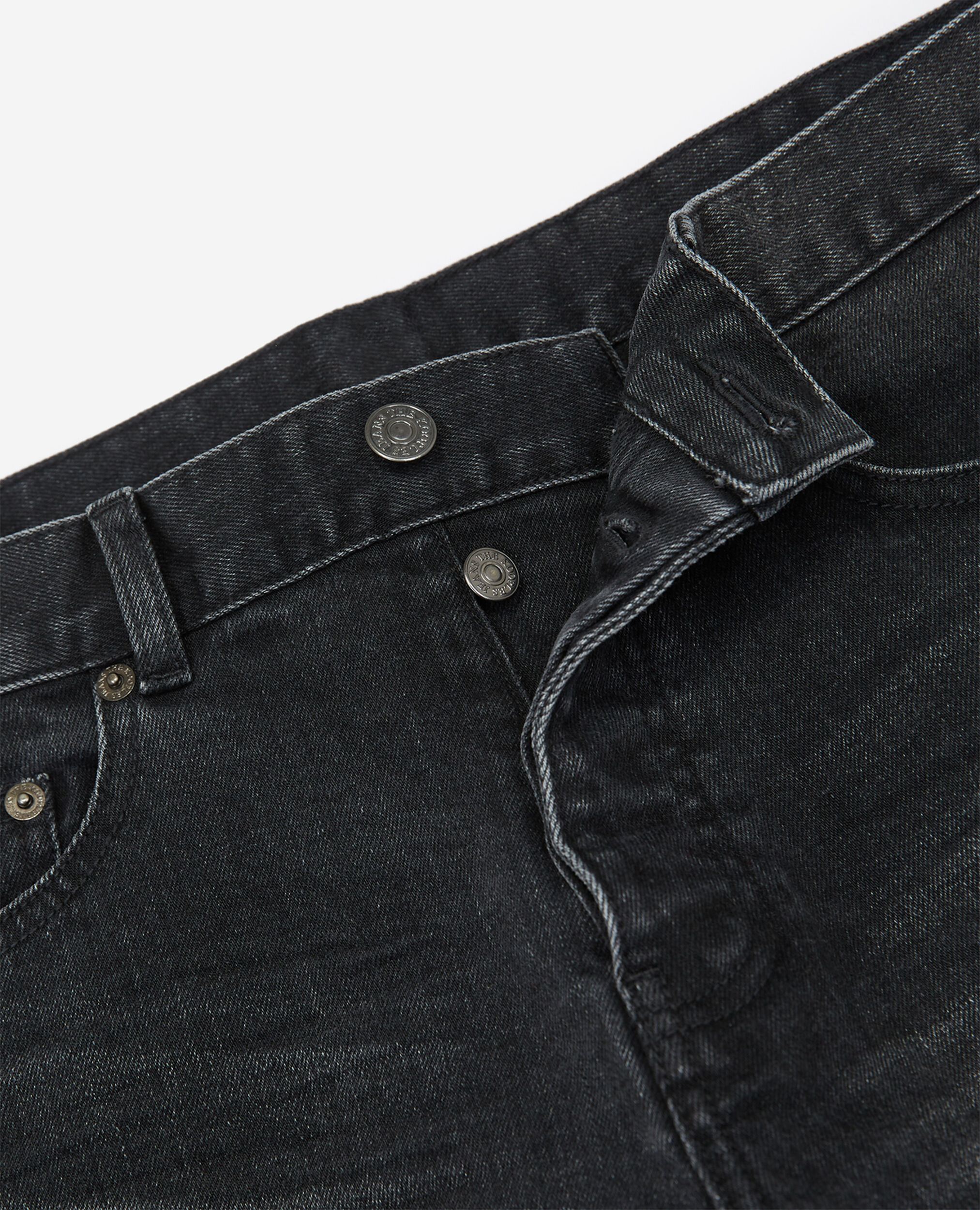 Schwarze, verwaschene Jeans in Slim-Fit-Passform, BLACK WASHED, hi-res image number null